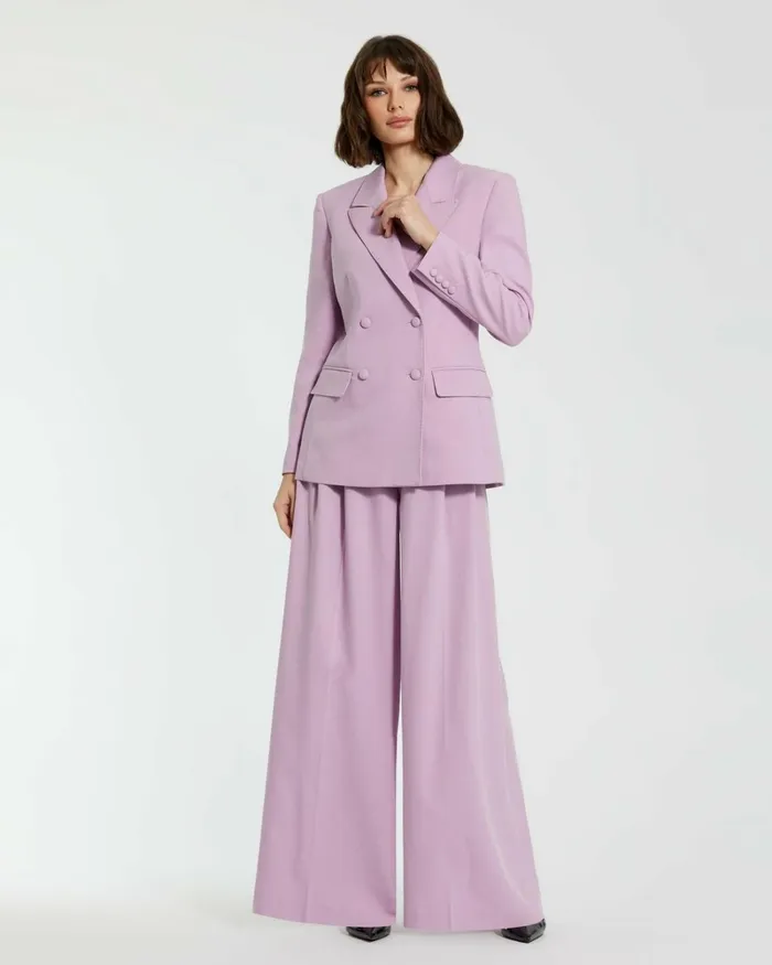 Women Pants Mac Duggal The MACkenzie Wide Leg Trouser 8211 FINAL SALE Orchid