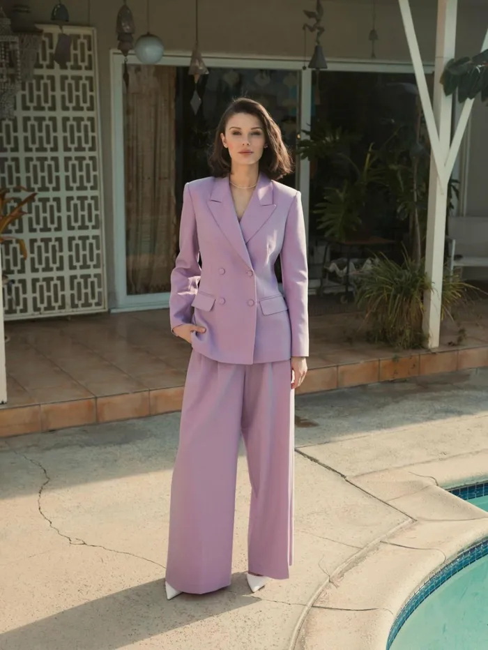 Women Pants Mac Duggal The MACkenzie Wide Leg Trouser 8211 FINAL SALE Orchid