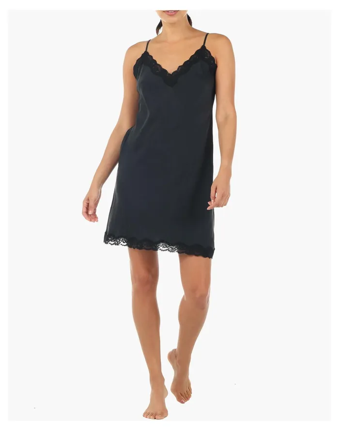 Women Papinelle Sleepwear Silk Lace Slip Black Madewell Pajamas