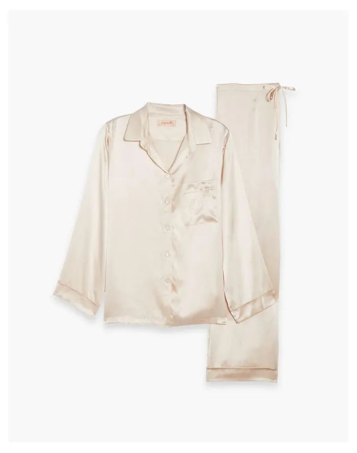 Women Papinelle Sleepwear Washable Silk Pajamas Nude Madewell Pajamas Women Papinelle Sleepwear Washable Silk Pajamas Nude Madewell Pajamas