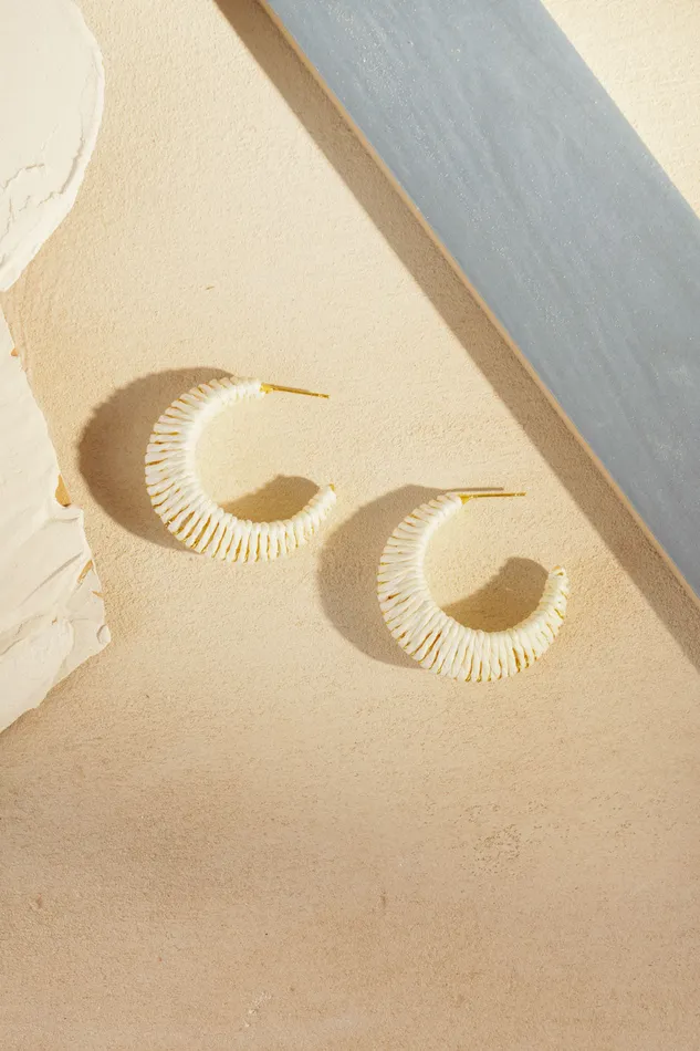 Women Papita Ecru Earrings Des Petits Hauts Jewellery Dph X Feeka