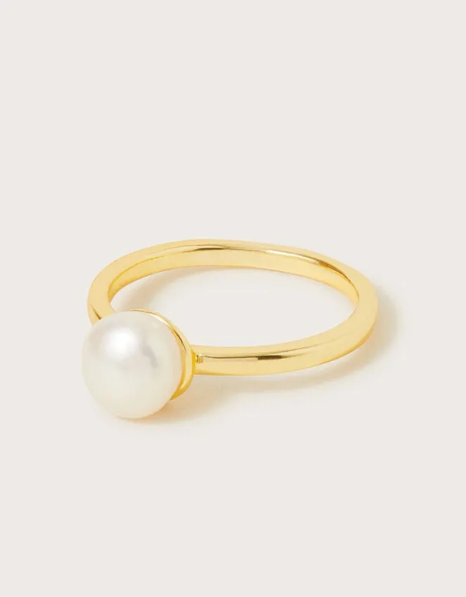 Women Pearl Ring Gold Monsoon Jewellery and Hair