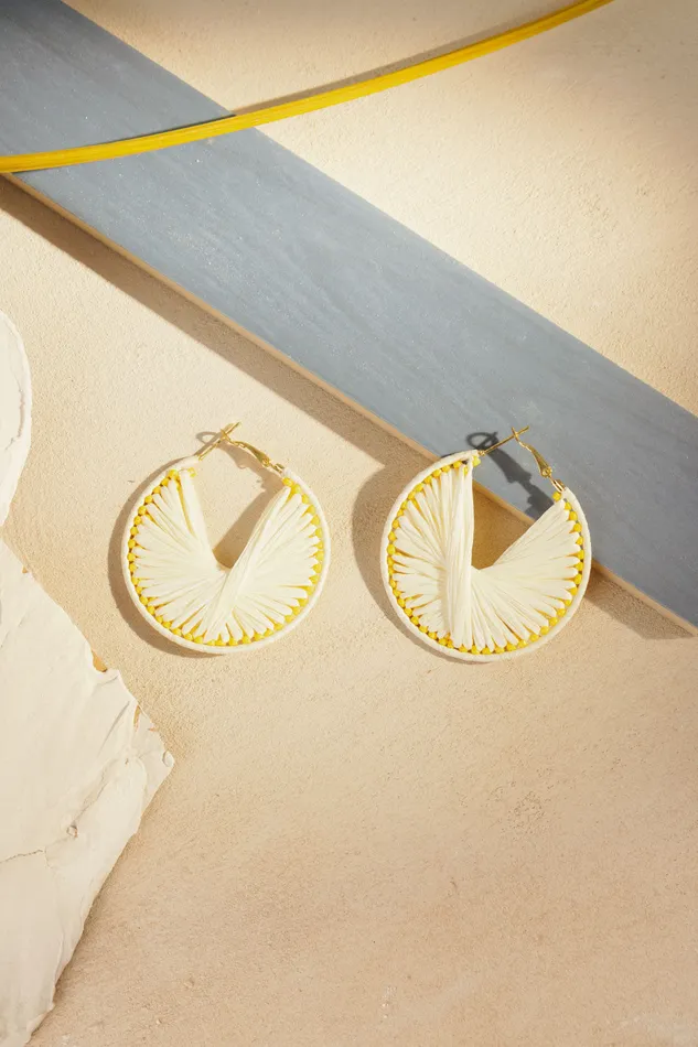 Women Pitchata EcruMimosa Earrings Des Petits Hauts Jewellery Dph X Feeka