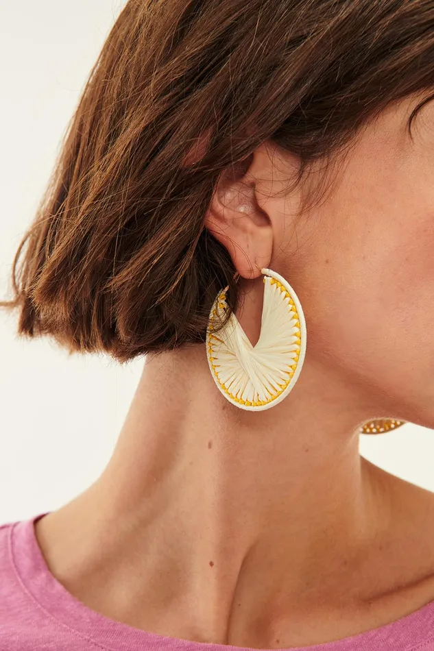 Women Pitchata EcruMimosa Earrings Des Petits Hauts Jewellery Dph X Feeka