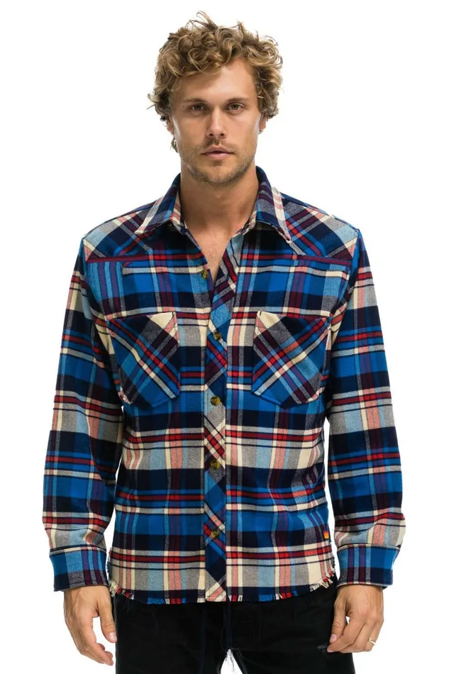 Women PLAID FLANNEL WESTERN SHIRT 8211 PATRIOT PLAID Aviator Nation UnisexTees Women PLAID FLANNEL WESTERN SHIRT 8211 PATRIOT PLAID Aviator Nation UnisexTees