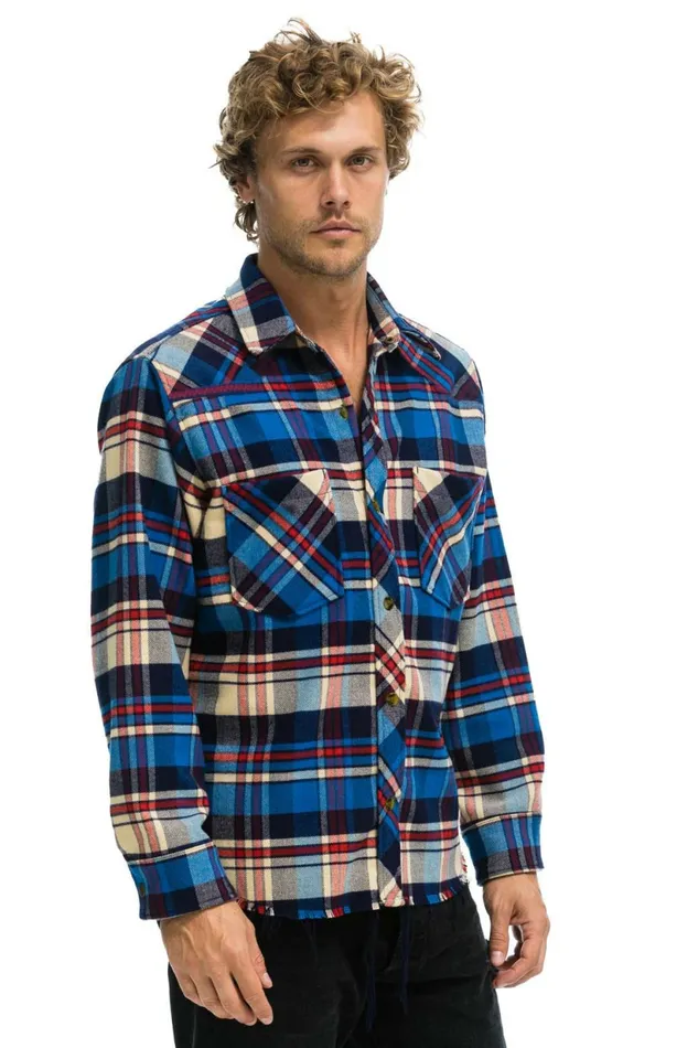 Women PLAID FLANNEL WESTERN SHIRT 8211 PATRIOT PLAID Aviator Nation UnisexTees Women PLAID FLANNEL WESTERN SHIRT 8211 PATRIOT PLAID Aviator Nation UnisexTees