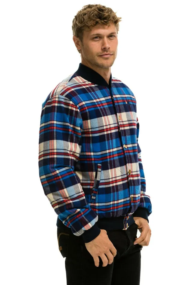 Women PLAID UNISEX VARSITY JACKET 8211 PATRIOT PLAID Aviator Nation UnisexTees Women PLAID UNISEX VARSITY JACKET 8211 PATRIOT PLAID Aviator Nation UnisexTees
