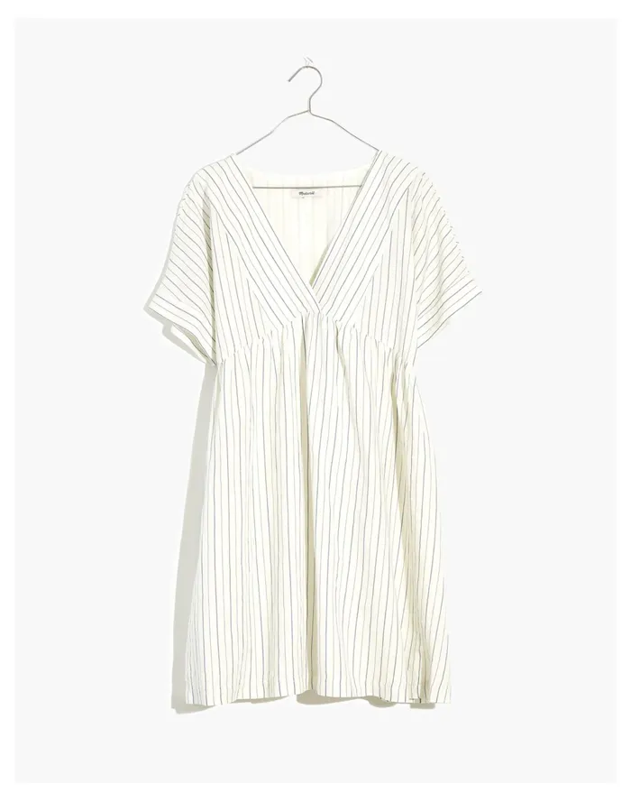 Women Plus Linen Blend V Neck Dolman Sleeve Mini Dress In Stripe Dusty Twilight Madewell Dresses Women Plus Linen Blend V Neck Dolman Sleeve Mini Dress In Stripe Dusty Twilight Madewell Dresses