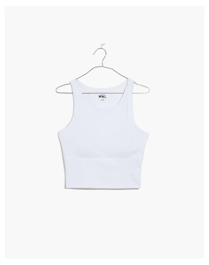 Women Plus MWL Flex Cutout Back Tank Eyelet White Madewell Activewear