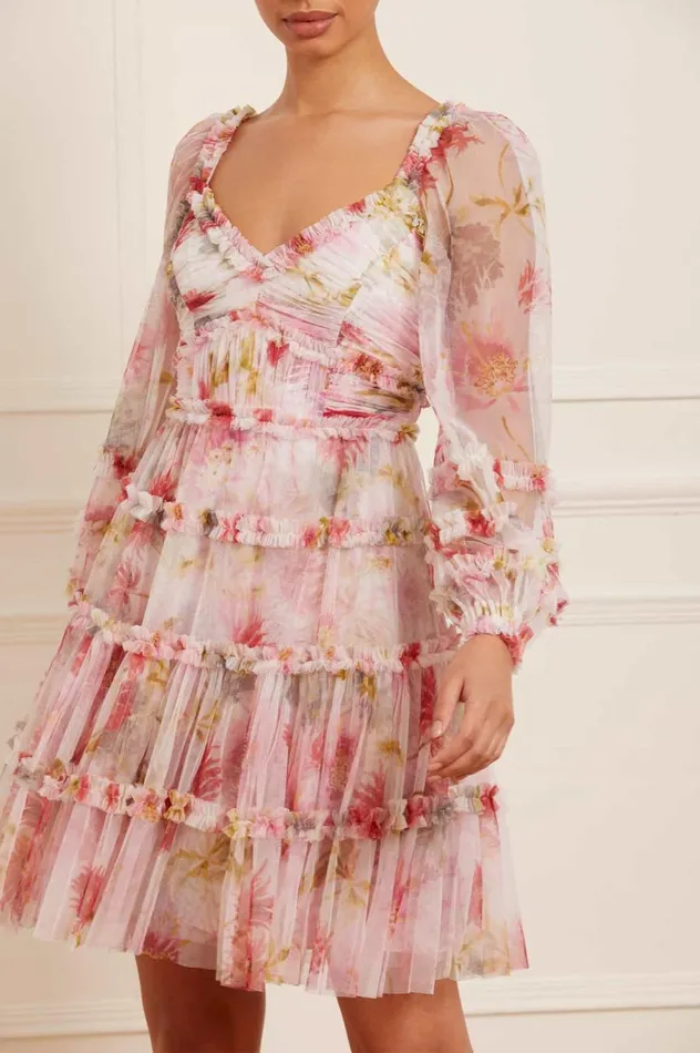 Women Printed Dresses Needle and Thread Hummingbird Iris Bloom Mini Dress Multi Women Printed Dresses Needle and Thread Hummingbird Iris Bloom Mini Dress Multi