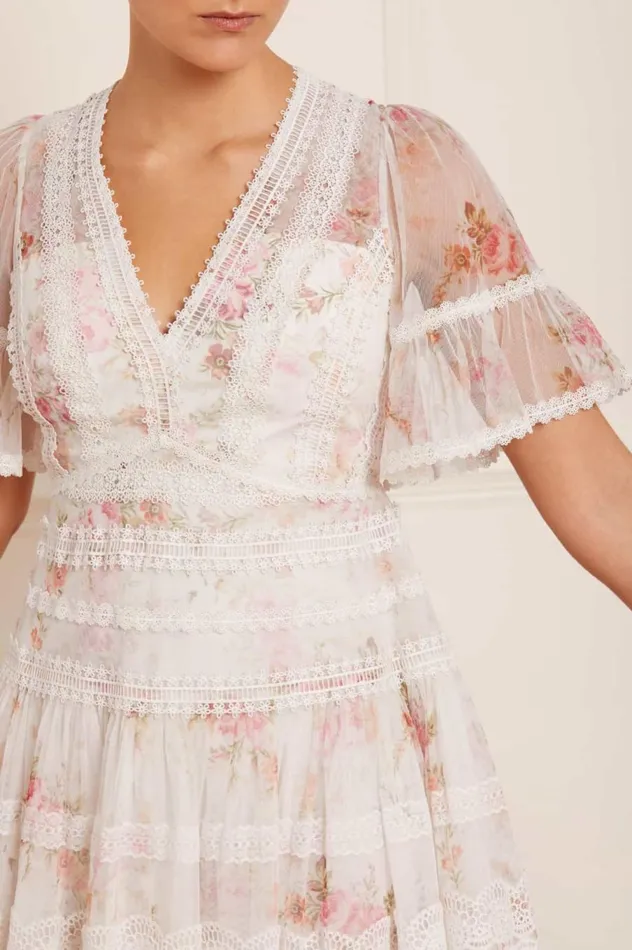 Women Printed Dresses Needle and Thread Trailing Blooms Lace Micro Mini Dress Multi Women Printed Dresses Needle and Thread Trailing Blooms Lace Micro Mini Dress Multi