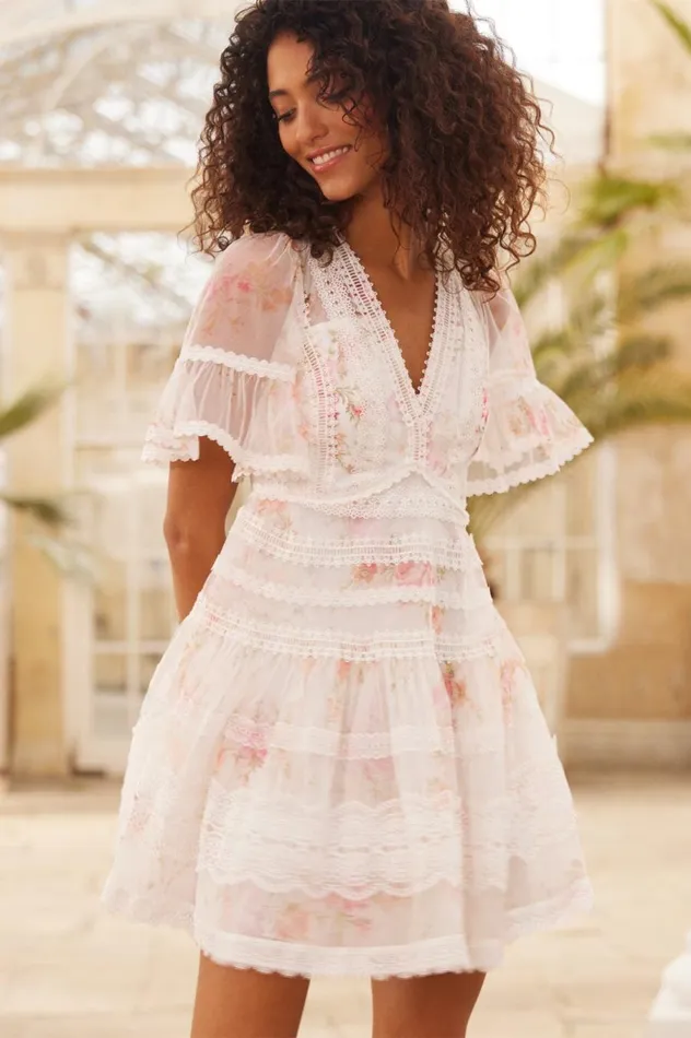 Women Printed Dresses Needle and Thread Trailing Blooms Lace Micro Mini Dress Multi Women Printed Dresses Needle and Thread Trailing Blooms Lace Micro Mini Dress Multi