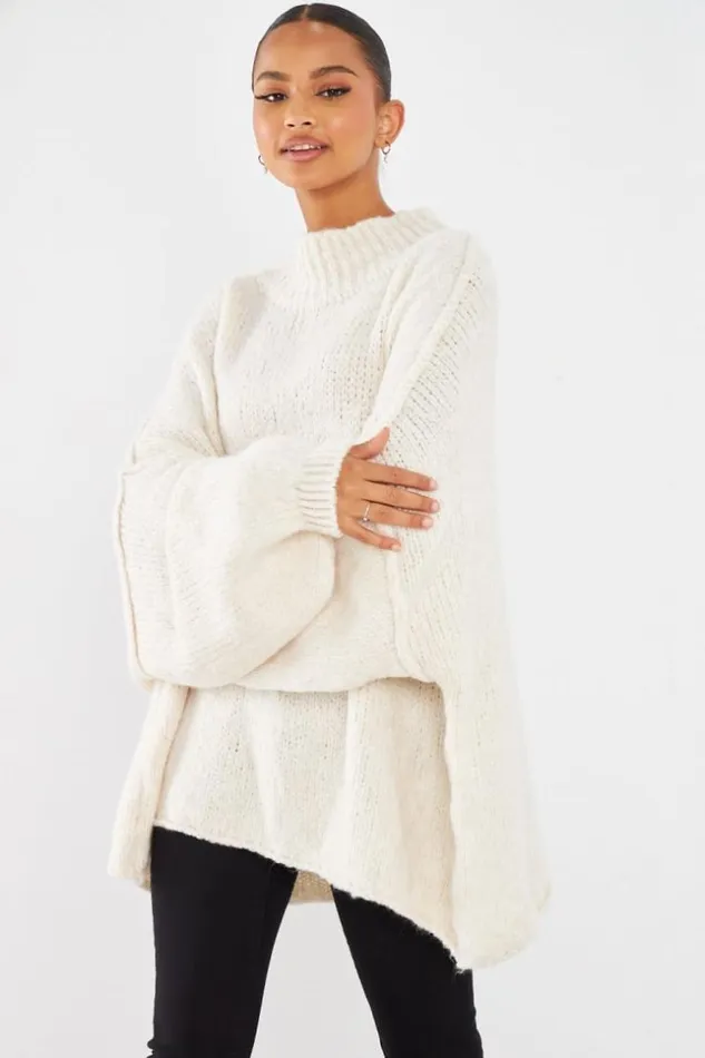 Women Pull cru Textur Col Montant Ecru Brentiny Paris Sweaters and Sweatshirts Women Pull cru Textur Col Montant Ecru Brentiny Paris Sweaters and Sweatshirts