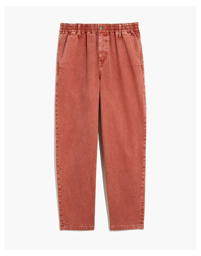 Women Pull On Balloon Jeans Rusted Burgundy Madewell Pants Women Pull On Balloon Jeans Rusted Burgundy Madewell Pants