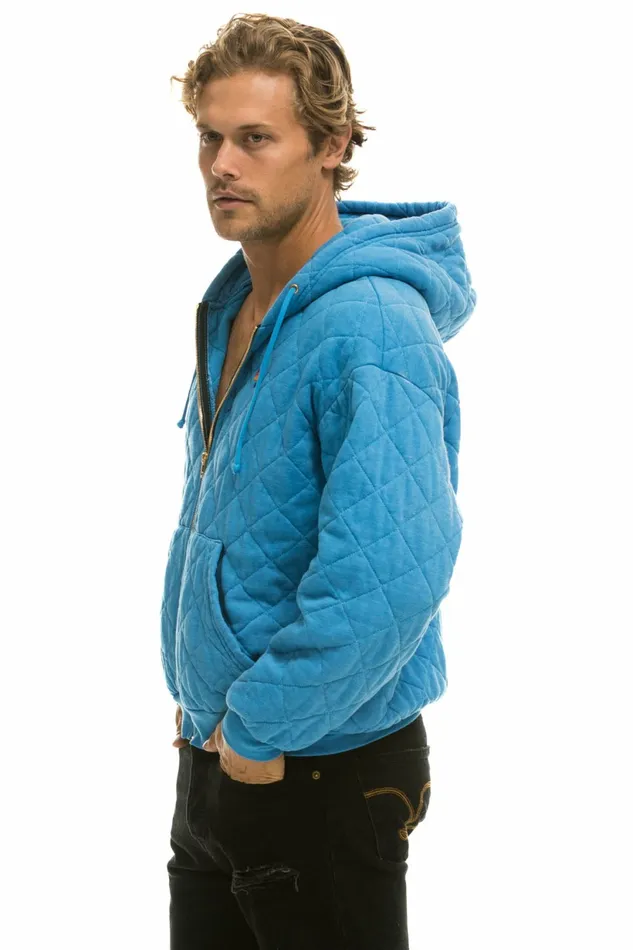 Women QUILTED ZIP HOODIE RELAXED 8211 OCEAN Aviator Nation Hoodies Women QUILTED ZIP HOODIE RELAXED 8211 OCEAN Aviator Nation Hoodies