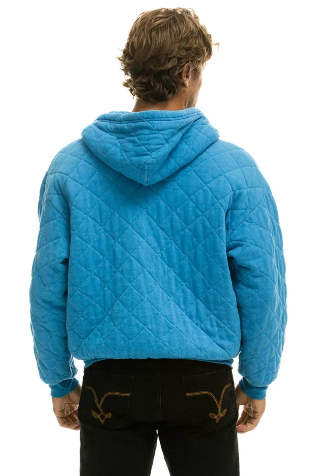 Women QUILTED ZIP HOODIE RELAXED 8211 OCEAN Aviator Nation Hoodies Women QUILTED ZIP HOODIE RELAXED 8211 OCEAN Aviator Nation Hoodies