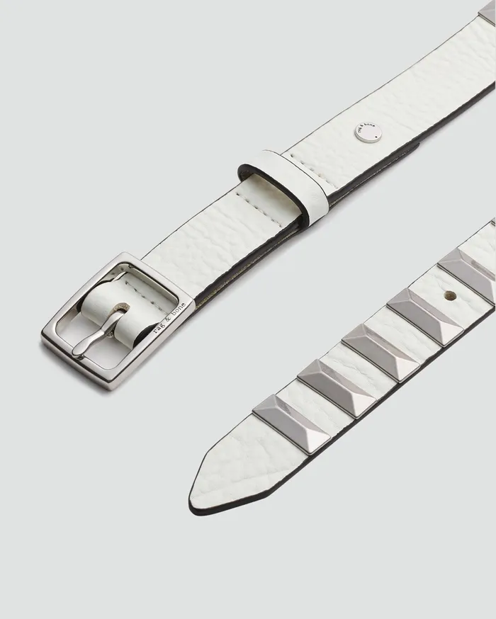 Women Rag and Bone Belts Baby Boyfriend Studded Belt Bright White Women Rag and Bone Belts Baby Boyfriend Studded Belt Bright White