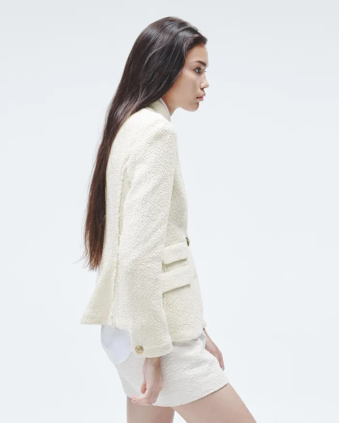 Women Rag and Bone Blazers and Vests Slade Cotton Blazer Ecru Women Rag and Bone Blazers and Vests Slade Cotton Blazer Ecru