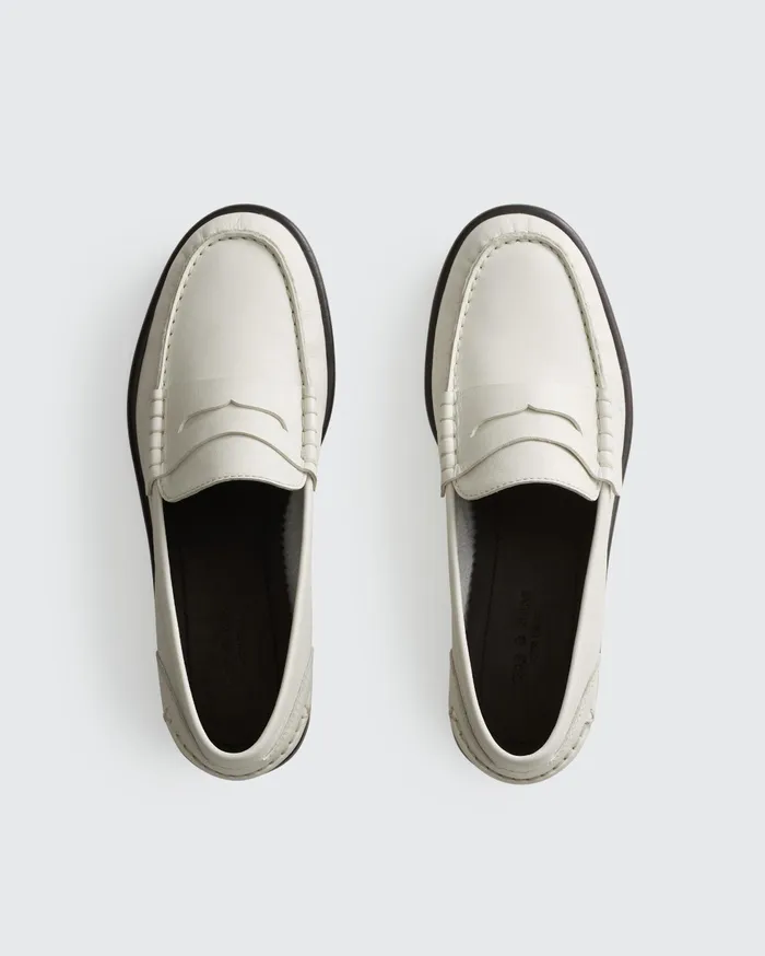 Women Rag and Bone Flats Carter Loafer Antique White Women Rag and Bone Flats Carter Loafer Antique White