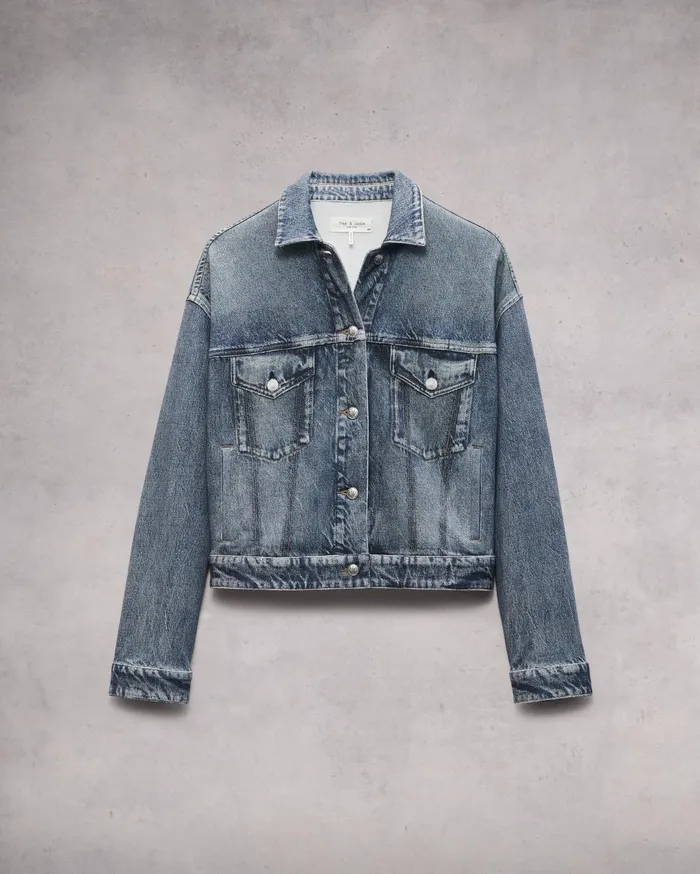 Women Rag and Bone Jeans Miramar Cropped Trucker Walker Women Rag and Bone Jeans Miramar Cropped Trucker Walker