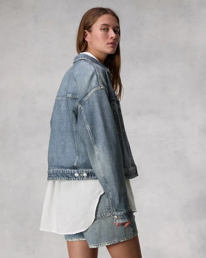 Women Rag and Bone Jeans Miramar Cropped Trucker Walker Women Rag and Bone Jeans Miramar Cropped Trucker Walker
