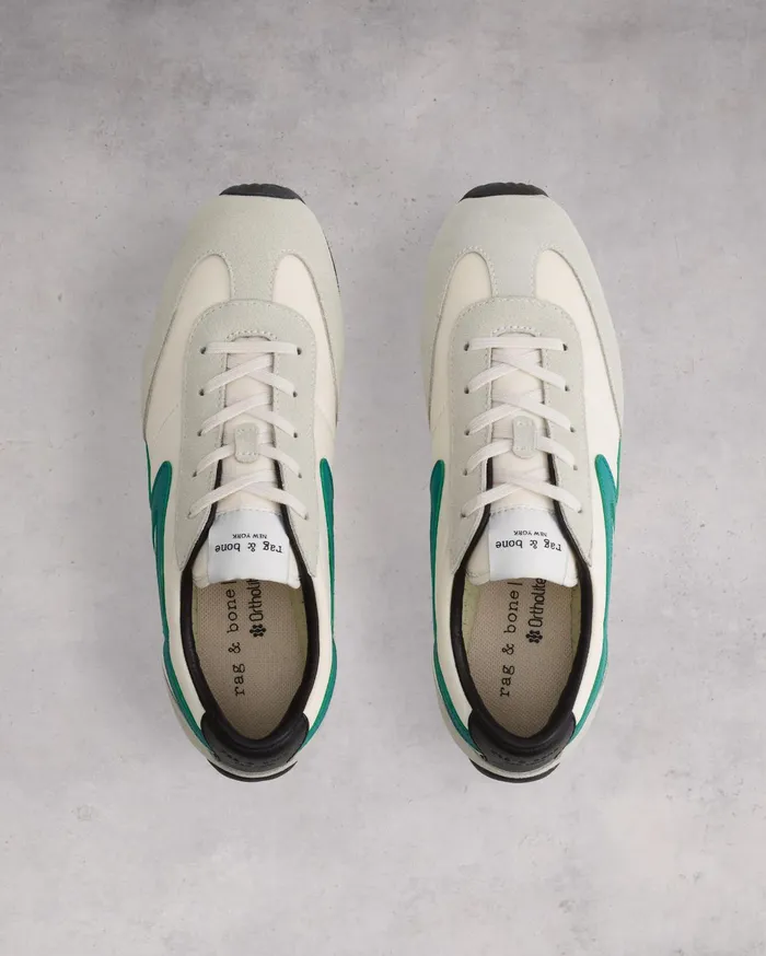 Women Rag and Bone Sneakers Retro Runner Slim White Green Women Rag and Bone Sneakers Retro Runner Slim White Green