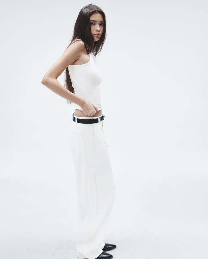 Women Rag and Bone TShirts The Essential Rib Tank White Women Rag and Bone TShirts The Essential Rib Tank White