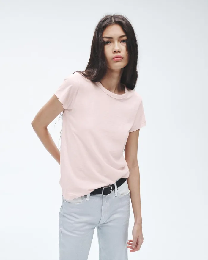 Women Rag and Bone TShirts The Slub Tee Blush