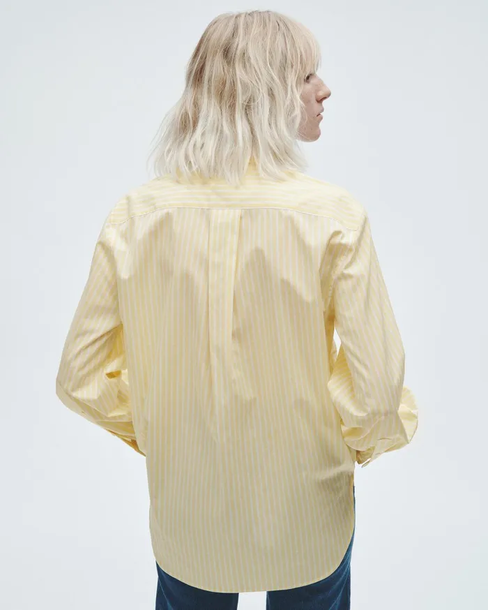 Women Rag and Bone Tops Maxine Cotton Poplin Shirt Yellow Stripe Women Rag and Bone Tops Maxine Cotton Poplin Shirt Yellow Stripe