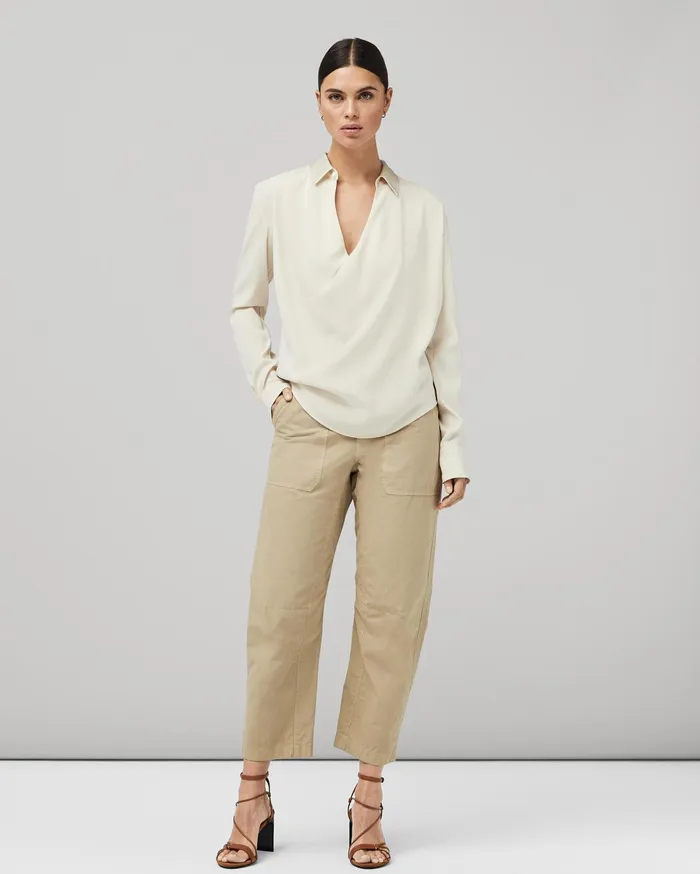 Women Rag and Bone Tops Phillipa Satin Blouse Ivory Women Rag and Bone Tops Phillipa Satin Blouse Ivory