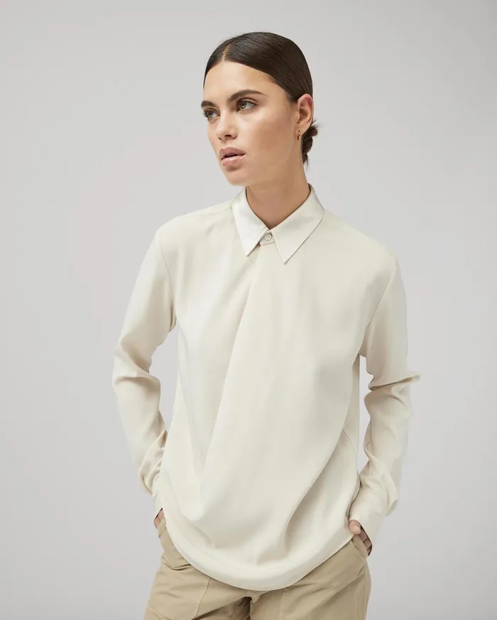 Women Rag and Bone Tops Phillipa Satin Blouse Ivory Women Rag and Bone Tops Phillipa Satin Blouse Ivory