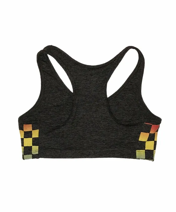 Women RAINBOW CHECK SPORTS BRA 8211 CHARCOAL Aviator Nation SportsBras Women RAINBOW CHECK SPORTS BRA 8211 CHARCOAL Aviator Nation SportsBras