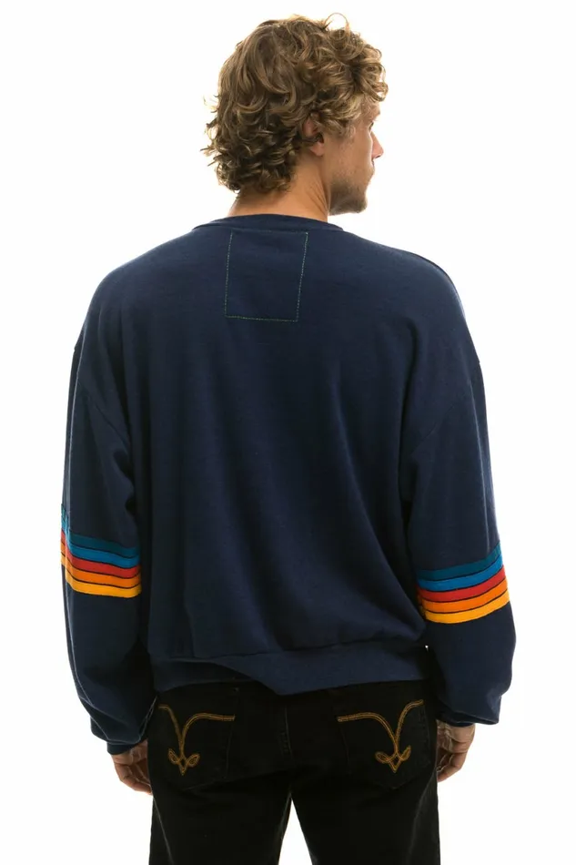 Women RAINBOW STITCH CREW SWEATSHIRT RELAXED 8211 NAVY 2 Aviator Nation UnisexCrewSweatshirt Women RAINBOW STITCH CREW SWEATSHIRT RELAXED 8211 NAVY 2 Aviator Nation UnisexCrewSweatshirt