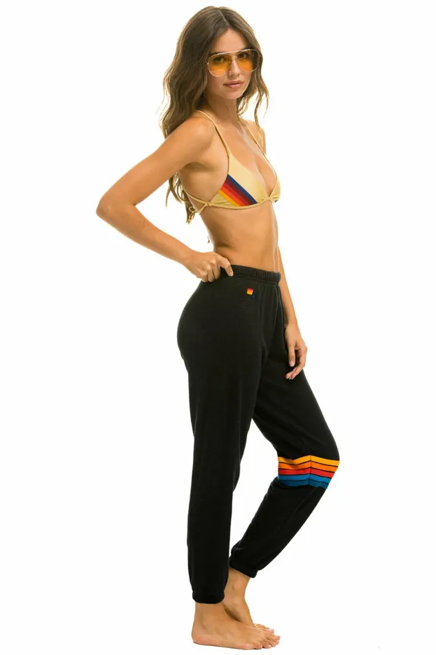 Women RAINBOW STITCH SWEATPANTS 8211 BLACK 2 Aviator Nation Sweatpants Women RAINBOW STITCH SWEATPANTS 8211 BLACK 2 Aviator Nation Sweatpants
