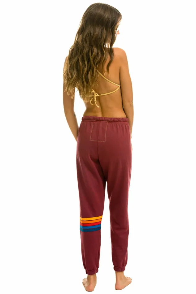 Women RAINBOW STITCH SWEATPANTS 8211 PLUM 2 Aviator Nation Sweatpants Women RAINBOW STITCH SWEATPANTS 8211 PLUM 2 Aviator Nation Sweatpants