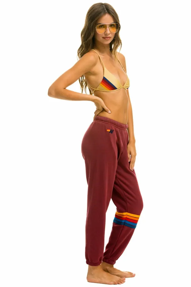 Women RAINBOW STITCH SWEATPANTS 8211 PLUM 2 Aviator Nation Sweatpants Women RAINBOW STITCH SWEATPANTS 8211 PLUM 2 Aviator Nation Sweatpants