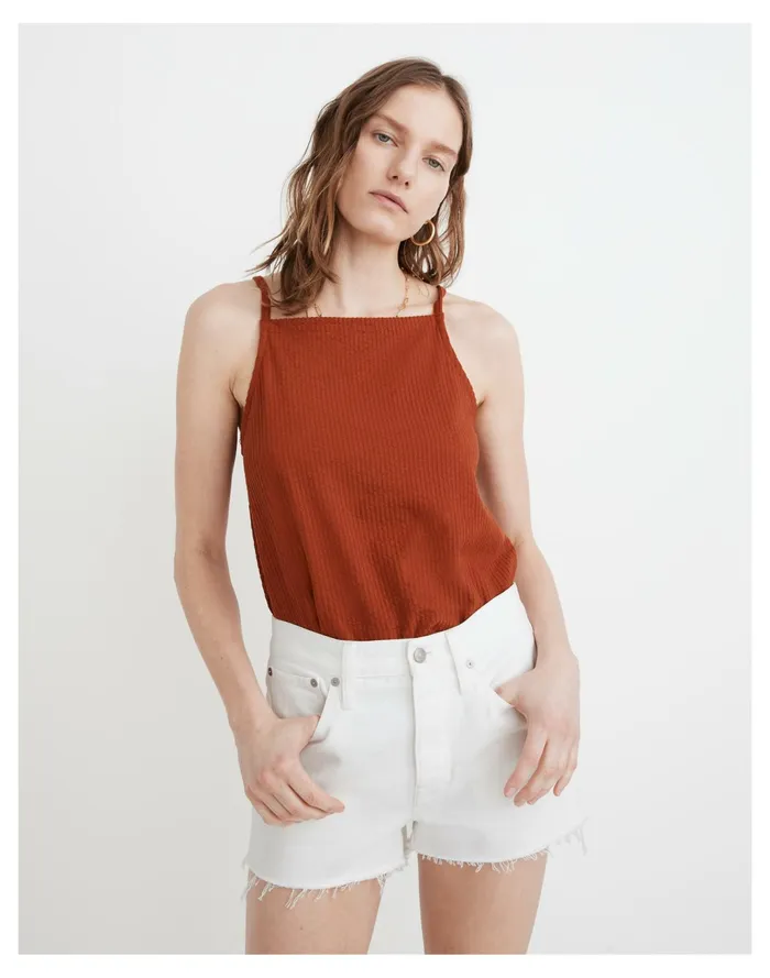 Women Relaxed Denim Shorts In Tile White Tile White Madewell Shorts