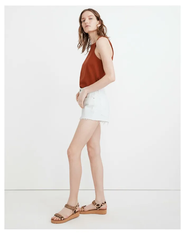 Women Relaxed Denim Shorts In Tile White Tile White Madewell Shorts Women Relaxed Denim Shorts In Tile White Tile White Madewell Shorts