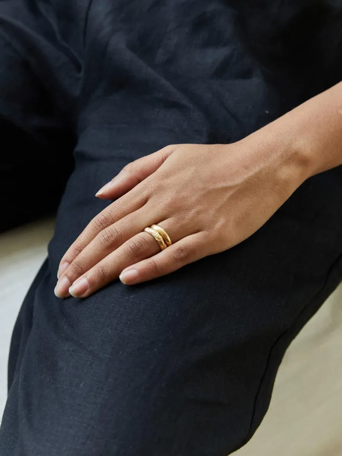 Women Released From Love 8211 Classic Band Set In Gold Vermeil The UNDONE Rings