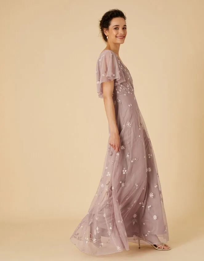 Women Rhonda Embellished Maxi Dress Brown Monsoon Occasionwear