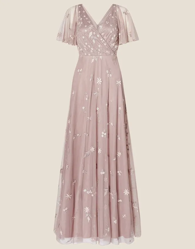 Women Rhonda Embellished Maxi Dress Brown Monsoon Occasionwear