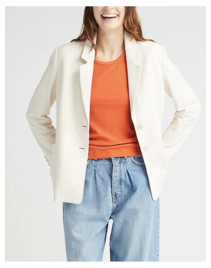Women Richer Poorer Rustic Blazer Natural Madewell Jackets