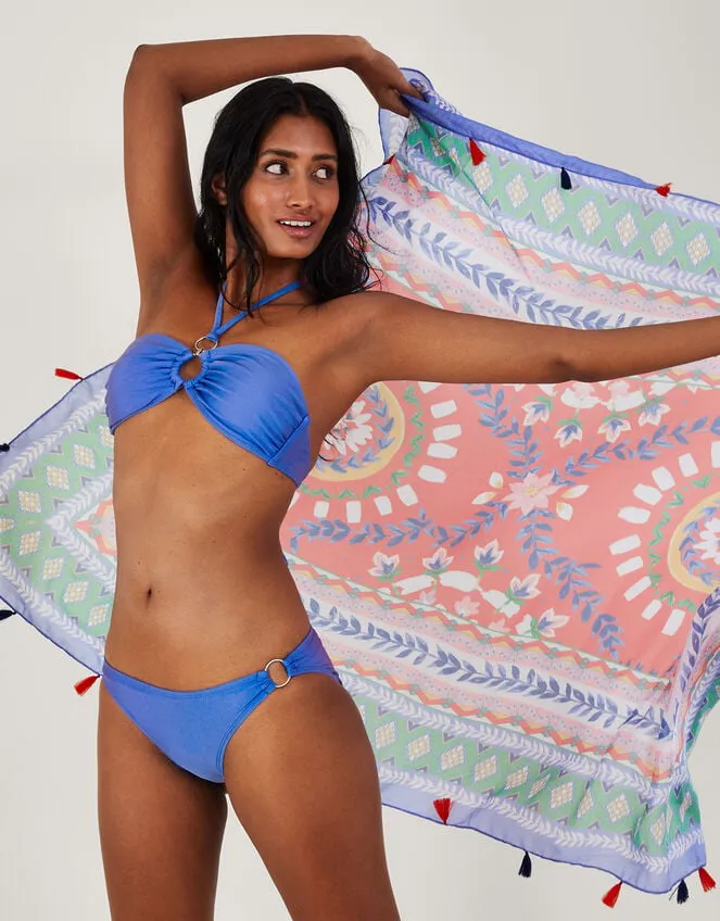 Women Ring Detail Plain Bikini Bottoms With Recycled Polyester Blue Monsoon Beachwear and Swimwear Women Ring Detail Plain Bikini Bottoms With Recycled Polyester Blue Monsoon Beachwear and Swimwear