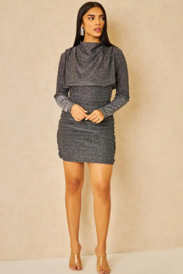 Women Robe Argente Paillete MiLongue Fronce Silver Brentiny Paris Ceremonial Outfits Women Robe Argente Paillete MiLongue Fronce Silver Brentiny Paris Ceremonial Outfits
