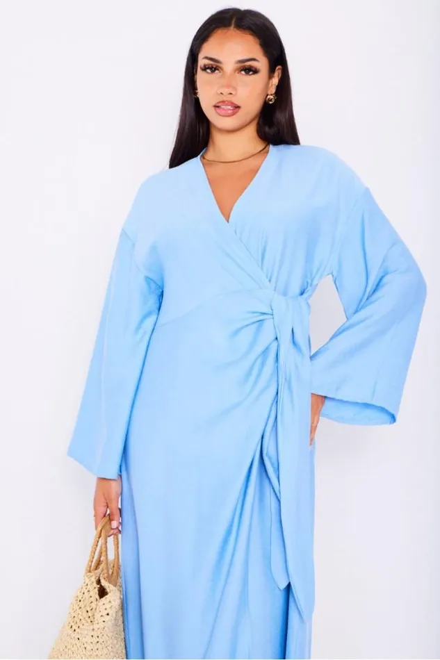 Women Robe Bleue Empicement Superpos Nou Blue Brentiny Paris Short Dresses