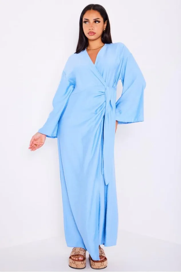 Women Robe Bleue Empicement Superpos Nou Blue Brentiny Paris Short Dresses