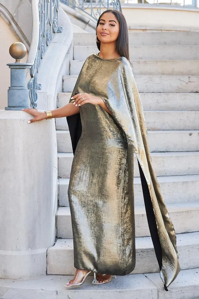 Women Robe Dore Ample Paillete Empicement Voile Manches Courtes Golden Brentiny Paris Short Dresses Women Robe Dore Ample Paillete Empicement Voile Manches Courtes Golden Brentiny Paris Short Dresses