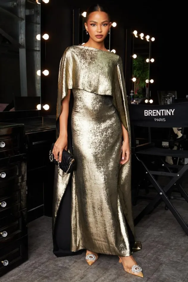Women Robe Dore Ample Paillete Empicement Voile Manches Courtes Golden Brentiny Paris Short Dresses Women Robe Dore Ample Paillete Empicement Voile Manches Courtes Golden Brentiny Paris Short Dresses