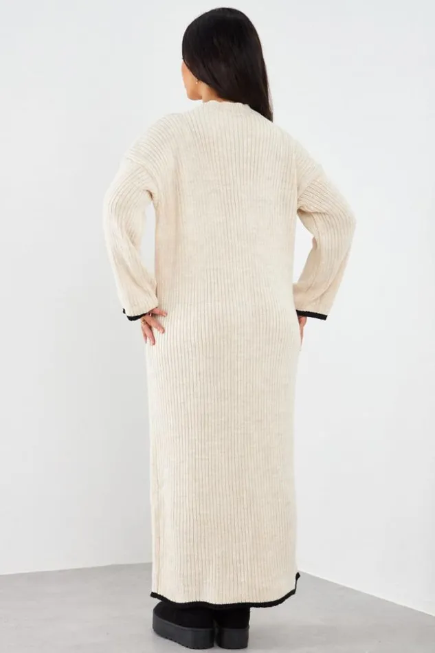 Women Robe Pull Beige Longue Beige Brentiny Paris Short Dresses