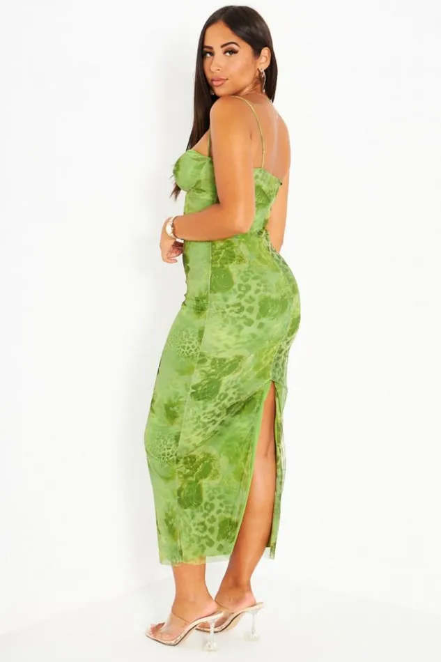 Women Robe Verte A Bretelles En Voile Motif Green Brentiny Paris Short Dresses Women Robe Verte A Bretelles En Voile Motif Green Brentiny Paris Short Dresses